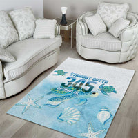 Cayman Islands 345 Area Rug Sea Turtle Watercolor Style