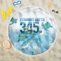 Cayman Islands 345 Beach Blanket Sea Turtle Watercolor Style