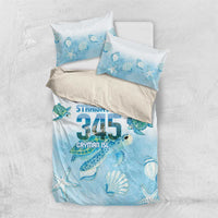 Cayman Islands 345 Bedding Set Sea Turtle Watercolor Style