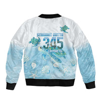 Cayman Islands 345 Bomber Jacket Sea Turtle Watercolor Style