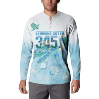 Cayman Islands 345 Button Sweatshirt Sea Turtle Watercolor Style