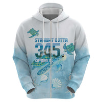 Cayman Islands 345 Hoodie Sea Turtle Watercolor Style
