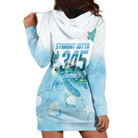 Cayman Islands 345 Hoodie Dress Sea Turtle Watercolor Style