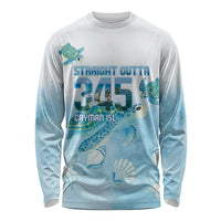 Cayman Islands 345 Long Sleeve Shirt Sea Turtle Watercolor Style