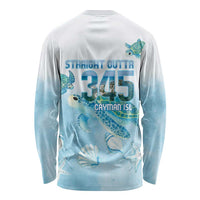 Cayman Islands 345 Long Sleeve Shirt Sea Turtle Watercolor Style