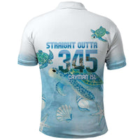 Cayman Islands 345 Polo Shirt Sea Turtle Watercolor Style