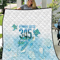 Cayman Islands 345 Quilt Sea Turtle Watercolor Style