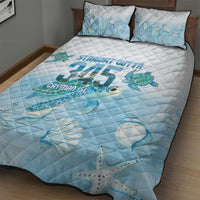 Cayman Islands 345 Quilt Bed Set Sea Turtle Watercolor Style
