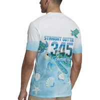 Cayman Islands 345 Rugby Jersey Sea Turtle Watercolor Style