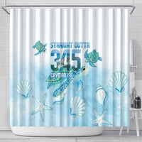 Cayman Islands 345 Shower Curtain Sea Turtle Watercolor Style