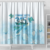 Cayman Islands 345 Shower Curtain Sea Turtle Watercolor Style