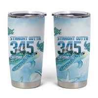 Cayman Islands 345 Tumbler Cup Sea Turtle Watercolor Style