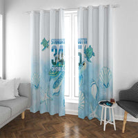 Cayman Islands 345 Window Curtain Sea Turtle Watercolor Style