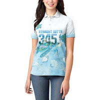 Cayman Islands 345 Women Polo Shirt Sea Turtle Watercolor Style