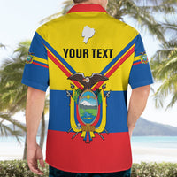 Personalised Ecuador Hawaiian Shirt Ecuadorian Coat Of Arms Yellow Version - Wonder Print Shop