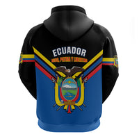 Ecuador Hoodie Ecuadorian Coat Of Arms Black Version - Wonder Print Shop