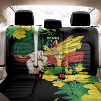 Benin National Day Back Car Seat Cover Happy 64th Independence Anniversary Yellow Allamanda - Wonder Print Shop