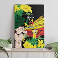 Benin National Day Canvas Wall Art Happy 64th Independence Anniversary Yellow Allamanda - Wonder Print Shop