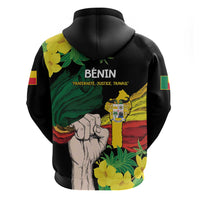 Benin National Day Hoodie Happy 64th Independence Anniversary Yellow Allamanda - Wonder Print Shop