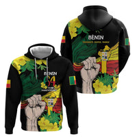 Benin National Day Hoodie Happy 64th Independence Anniversary Yellow Allamanda - Wonder Print Shop