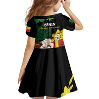 Benin National Day Kid Short Sleeve Dress Happy 64th Independence Anniversary Yellow Allamanda - Wonder Print Shop