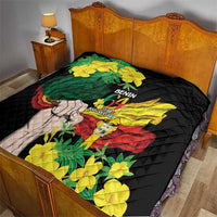 Benin National Day Quilt Happy 64th Independence Anniversary Yellow Allamanda - Wonder Print Shop