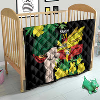 Benin National Day Quilt Happy 64th Independence Anniversary Yellow Allamanda - Wonder Print Shop
