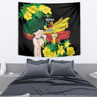 Benin National Day Tapestry Happy 64th Independence Anniversary Yellow Allamanda - Wonder Print Shop