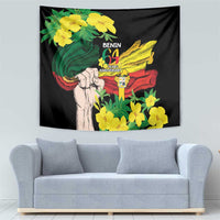 Benin National Day Tapestry Happy 64th Independence Anniversary Yellow Allamanda - Wonder Print Shop