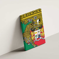 Personalised Benin National Day Canvas Wall Art Coat Of Arms With Leopard African Pattern - Wonder Print Shop