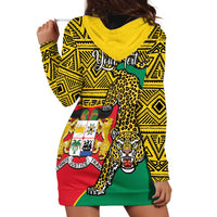 Personalised Benin National Day Hoodie Dress Coat Of Arms With Leopard African Pattern - Wonder Print Shop