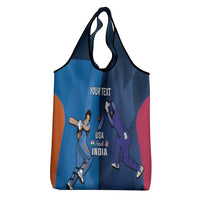 Custom USA and India Cricket Grocery Bag 2024 Together Dynamic Style