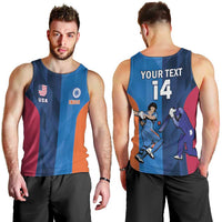 Custom USA and India Cricket Men Tank Top 2024 Together Dynamic Style - Wonder Print Shop