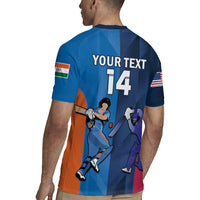 Custom USA and India Cricket Rugby Jersey 2024 Together Dynamic Style - Wonder Print Shop