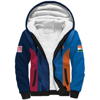 Custom USA and India Cricket Sherpa Hoodie 2024 Together Dynamic Style - Wonder Print Shop