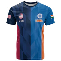 Custom USA and India Cricket T Shirt 2024 Together Dynamic Style - Wonder Print Shop