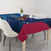 Custom USA and India Cricket Tablecloth 2024 Together Dynamic Style - Wonder Print Shop