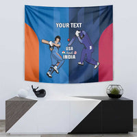 Custom USA and India Cricket Tapestry 2024 Together Dynamic Style - Wonder Print Shop