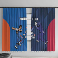 Custom USA and India Cricket Window Curtain 2024 Together Dynamic Style - Wonder Print Shop