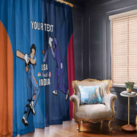 Custom USA and India Cricket Window Curtain 2024 Together Dynamic Style - Wonder Print Shop