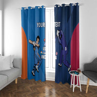 Custom USA and India Cricket Window Curtain 2024 Together Dynamic Style - Wonder Print Shop