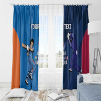 Custom USA and India Cricket Window Curtain 2024 Together Dynamic Style - Wonder Print Shop