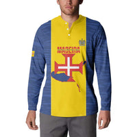 Maderia Day Button Sweatshirt Pearl of the Atlantic Flag Style - Wonder Print Shop