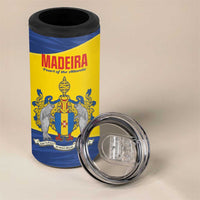 Maderia Day 4 in 1 Can Cooler Tumbler Pearl of the Atlantic Flag Style - Wonder Print Shop