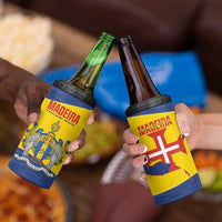 Maderia Day 4 in 1 Can Cooler Tumbler Pearl of the Atlantic Flag Style - Wonder Print Shop