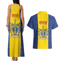 Maderia Day Couples Matching Tank Maxi Dress and Hawaiian Shirt Pearl of the Atlantic Flag Style - Wonder Print Shop