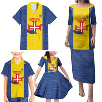Maderia Day Family Matching Puletasi and Hawaiian Shirt Pearl of the Atlantic Flag Style - Wonder Print Shop