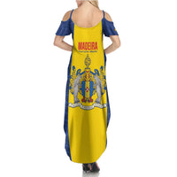 Maderia Day Family Matching Summer Maxi Dress and Hawaiian Shirt Pearl of the Atlantic Flag Style - Wonder Print Shop