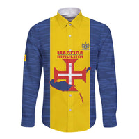 Maderia Day Long Sleeve Button Shirt Pearl of the Atlantic Flag Style - Wonder Print Shop