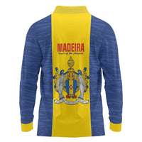 Maderia Day Long Sleeve Polo Shirt Pearl of the Atlantic Flag Style - Wonder Print Shop